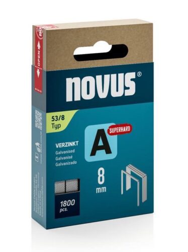 Novus Sponke za tapetniški spenjač Tip A 53/8, 1800 kos, super trde