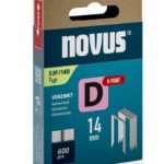 Novus Sponke za tapetniški spenjač Tip D 53F/14, 600 kos, ploščate, D-Point