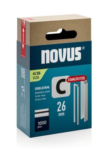 Novus Sponke za tapetniški spenjač Tip C 4/26 V2A, 1000 kos