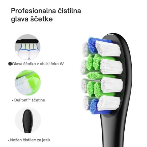 Oclean Električna zobna ščetka X Lite - Duo Temno Modra + Siva, Sonični motor