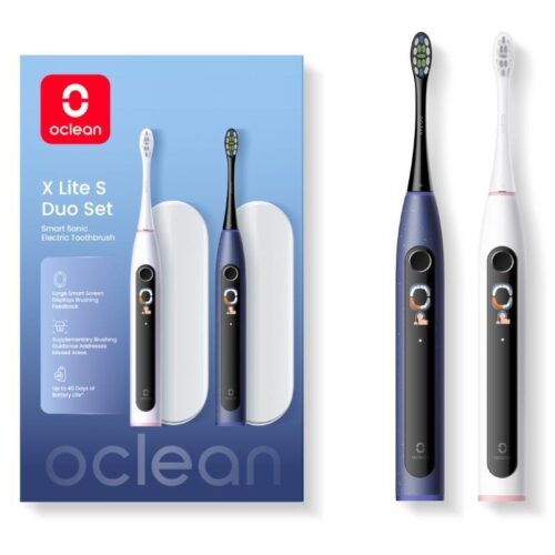 Oclean Električna zobna ščetka X Lite Set - Duo Temno Modra + Siva, Sonični motor