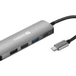 Sandberg USB-C hub razdelilnik, 5-v-1 1x HDMI, 3x USB, 1x PD