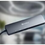 Sandberg USB-C hub razdelilnik 8K, 6-v-1 2x USB-A, 1x HDMI, 1x DP, 1x PD