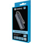Sandberg USB-C hub razdelilnik 8K, 6-v-1 2x USB-A, 1x HDMI, 1x DP, 1x PD
