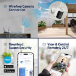 Swann Nadzorna kamera Allsecure 4K, brezžična 64GB SD kartica, 4x kamera - komplet