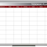 Bi-Office Planer tedenski, 60 x 90 cm magnetni