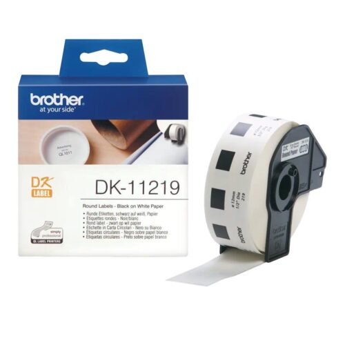 Brother DK11219 Nalepke okrogle 12mm 1200 kos