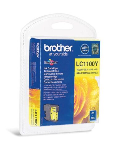 Brother Kartuša LC1100Y, yellow, 325 strani DCP6690 MFC6490/6890/5895/490 DCP385/593
