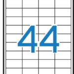 Apli Odstranljive nalepke, 48,5 x 25,4 mm 44/stran, 100 listov