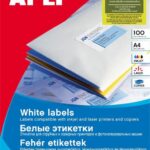 Apli Bele nalepke 70 x 35 mm, 24/stran 100 listov