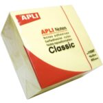 Apli Kocka samolep. lističev pastel rumena 400 lističev