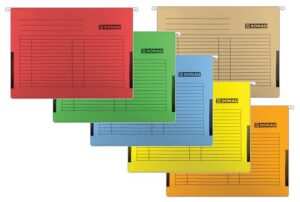 Donau Viseča mapa karton, delno zaprta BARVE 5 kos