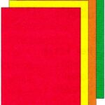 Apli Barvni papirji, fluorescentne barve 100 listov, sortirane barve