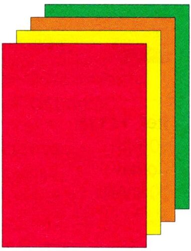 Apli Barvni papirji, fluorescentne barve 100 listov, sortirane barve