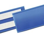 Durable Samolepilni žepki 53x113 (38x100) modri 50 kos