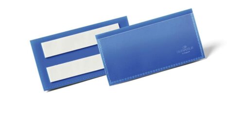 Durable Samolepilni žepki 53x113 (38x100) modri 50 kos