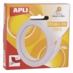 Apli Lepilni trak, dvostranski, prozoren 15 mm x 20 m