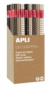Apli Displej ovojni papir 60g,0,7 x 2 m Kraft Black&White, 55 kos