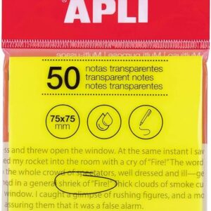 Apli Samolepilni indeks lističi, plastični 50 kos, rumeni
