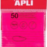 Apli Samolepilni indeks lističi, plastični 50 kos, roza