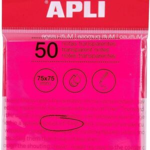 Apli Samolepilni indeks lističi, plastični 50 kos, roza
