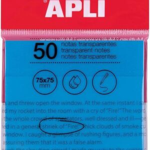 Apli Samolepilni indeks lističi, plastični 50 kos, modri