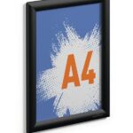 Durable Aluminijast okvir Snap A4, črn