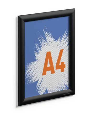 Durable Aluminijast okvir Snap A4, črn