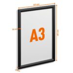 Durable Aluminijast okvir Snap A3, črn