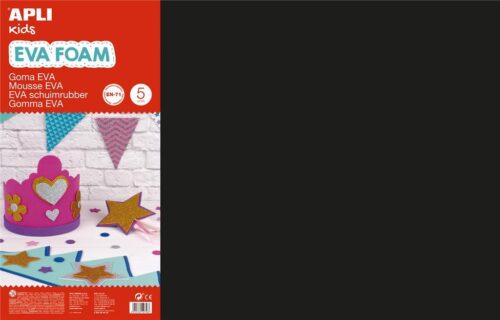 Apli Penasta guma črna 400x600x2mm 5 kos