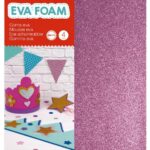 Apli Penasta guma bleščice A4, 4 kos bela, črna,roza,modra