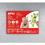 Apli Penasta guma bleščice srebrna 400x600x2mm, 3 kos