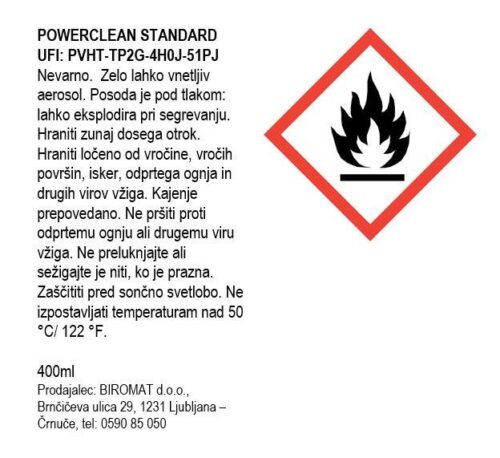Durable Razpihovalo prahu Powerclean Standard 400 ml