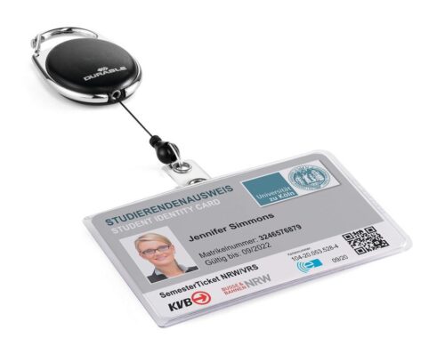 Durable Ovitek za mag. kartice na izvl. vrvici 54x87mm