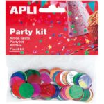 Apli Konfeti različne barve krogi 15mm 14g