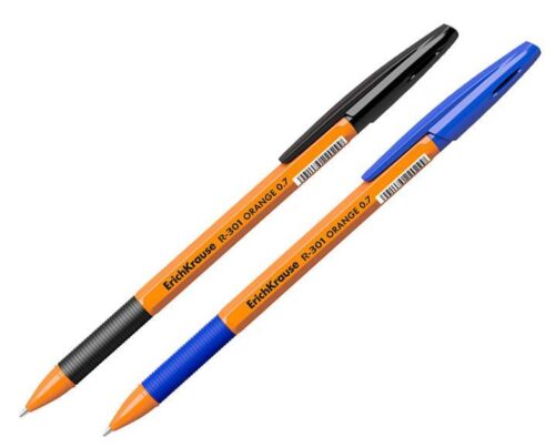ErichKrause Kemični svinčnik R-301 0,7, BARVE grip Orange Stick s pokrovčkom, 50 kos 50 KOS