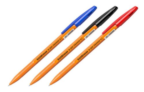 ErichKrause Kemični svinčnik R-301 0,7, BARVE Orange Stick s pokrovčkom, 50 kos 50 KOS