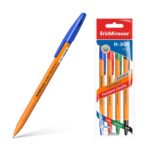 ErichKrause Kemični svinčnik R-301 0,7, 4 barve moder, črn, rdeč, zelen, Orange Stick s 24 KOS