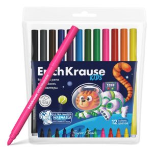 ErichKrause Flomastri z debelo mino, 12 kos