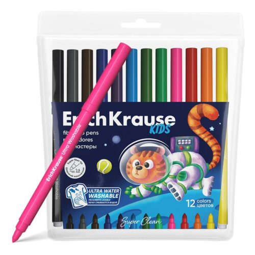 ErichKrause Flomastri z debelo mino, 12 kos