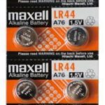 Maxell Baterija LR44, 2 kos brez živega srebra