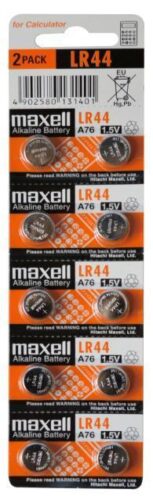 Maxell Baterija LR44, 2 kos brez živega srebra