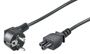 MicroConnect Napajalni kabel Schuko C5 črn