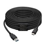 MicroConnect Kabel USB C-A 3.2, 10m, črn Gen 1x1, 5Gbps, 5V/1.5A