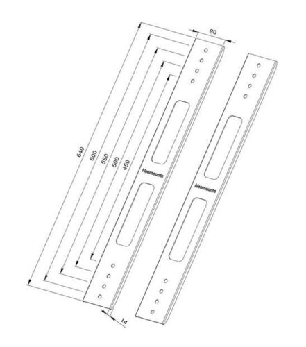 Neomounts VESA razširitveni modul 400=>500, 600 AWL-250BL16