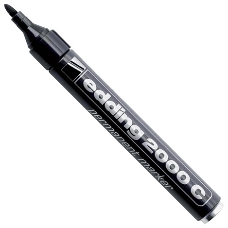 Marker permanentni 1,5-3mm Edding 2000C okrogla konica črn