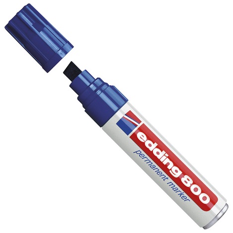 Marker permanentni 4-12mm Edding 800 prirezana konica moder