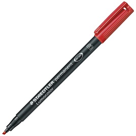 Marker permanentni 1-2,5mm CD/DVD Staedtler Lumocolor 314 rdeč