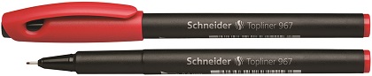 Flomaster 0,4mm Schneider Topliner 967 rdeč