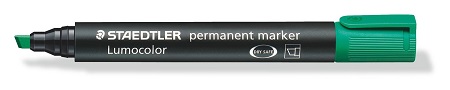 Marker permanentni 2-5mm Staedtler Lumocolor 350 prirezana konica zelen